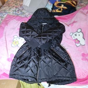 Calvin Klein Quilted Hooded Black Jacket